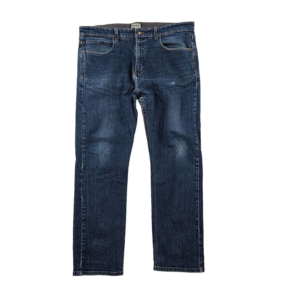 Smith + Rogue Mens Straight Leg Jeans Mid Rise Medium‎ Wash 40x32 (40x29)
